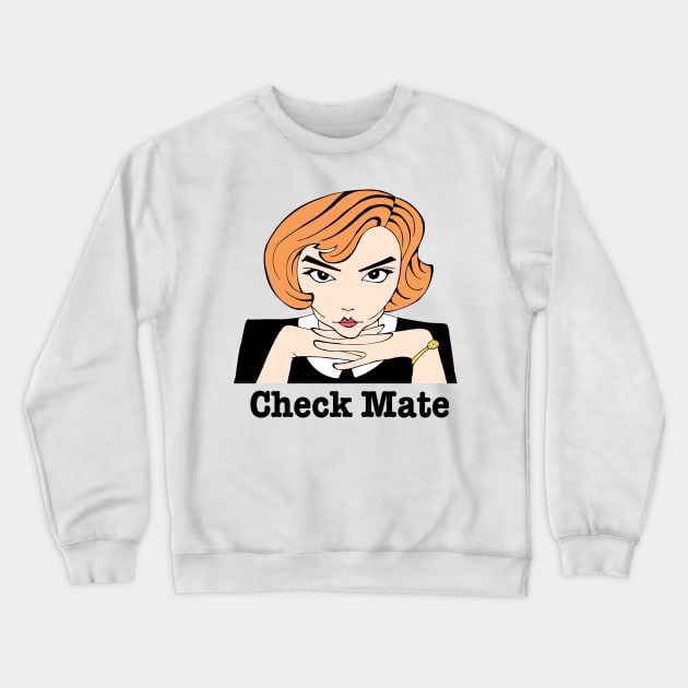 CHECK MATE Crewneck Sweatshirt by cartoonistguy